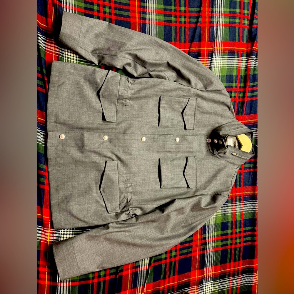 Brunello Cucinelli luxurious grey field jacket size 56